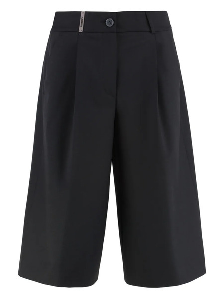  Peserico Pleated Bermuda Shorts - Black 