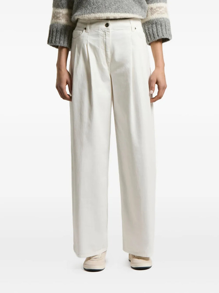  Peserico Pleated-details Jeans - White 