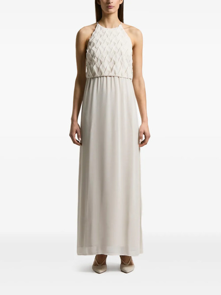  Peserico Pleated Maxi Dress - Grey 