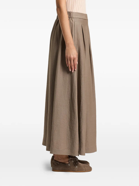 Peserico Pleated Maxi Skirt - Brown 