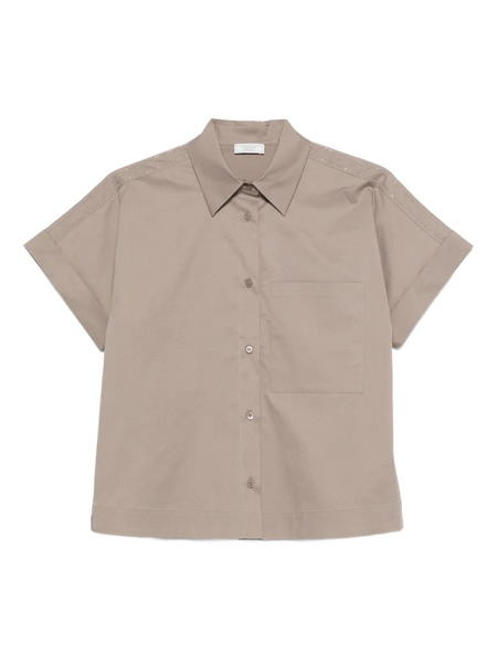  Peserico Pocket Embellished Shirt - Neutrals 