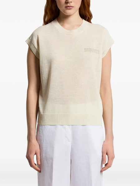  Peserico Pocket Knitted Top - Yellow 
