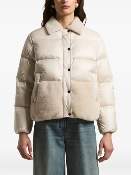  Peserico Quilted Shearling Jacket - Neutrals 