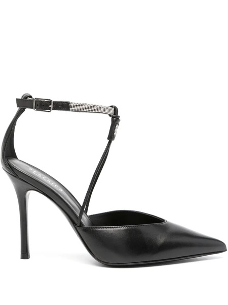  Peserico Rhinestone-embellished Leather Pumps - Black 