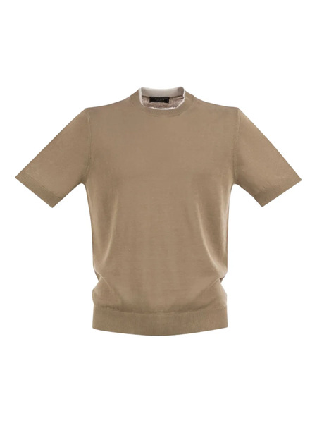  Peserico Ribbed T-shirt - Neutrals 