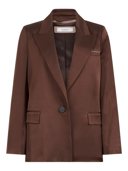  Peserico Satin Blazer - Brown 