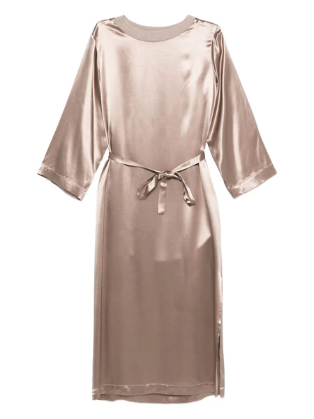  Peserico Satin Midi Dress - Neutrals 