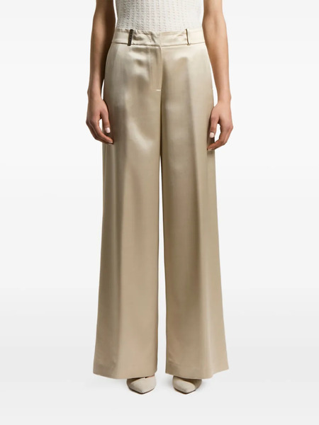  Peserico Satin Wide-leg Trousers - Neutrals 