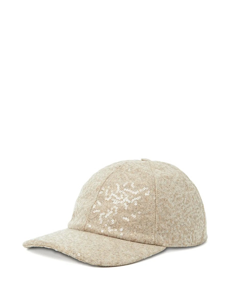  Peserico Sequin-embellished Baseball Cap - Neutrals 