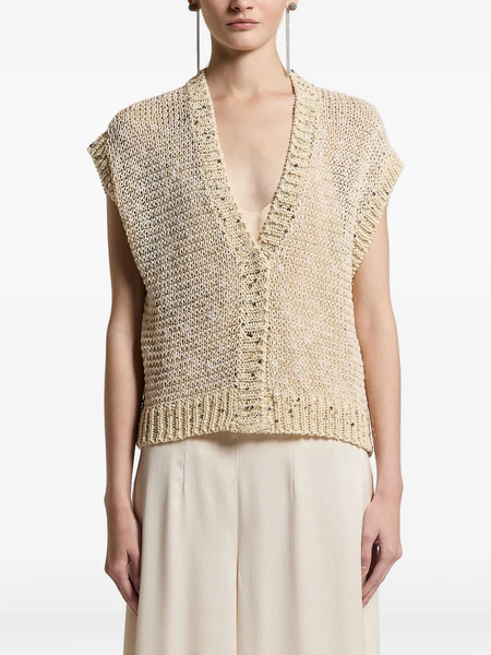  Peserico Sequin-embellished Cardigan - Neutrals 
