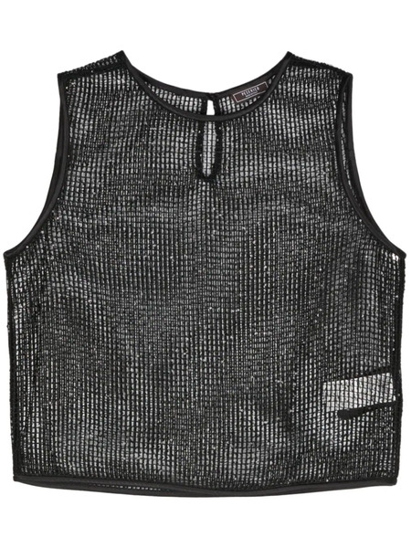  Peserico Sequinned Open-knit Top - Black 