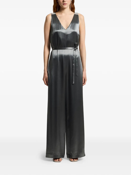  Peserico Shiny Satin Jumpsuit - Green 