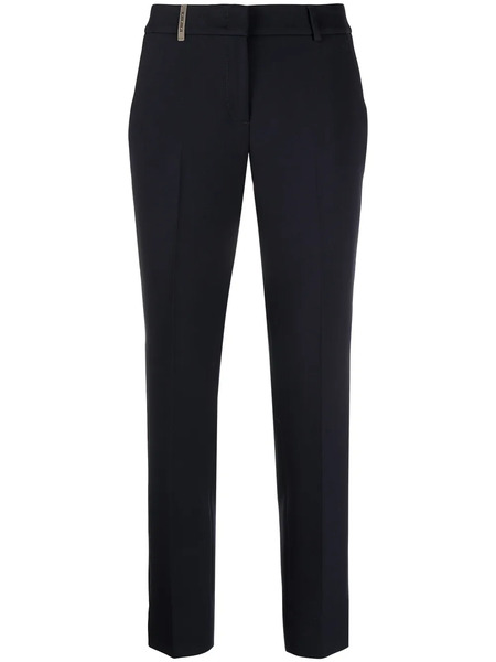  Peserico Slim Fit Cropped Trousers - Blue 