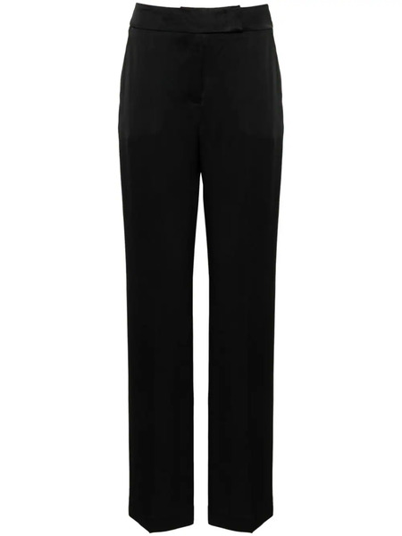  Peserico Straight-leg Satin Trousers - Black 