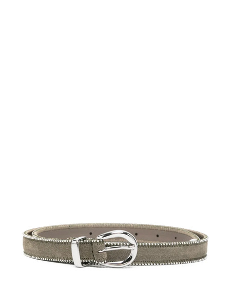  Peserico Stud-embellished Suede Belt - Green 