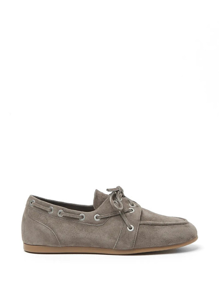  Peserico Suede Lace-up Loafers - Grey 