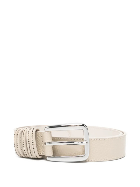  Peserico Textured-leather Belt - Neutrals 