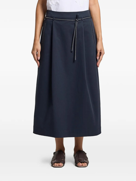 Peserico Tie-detail Midi Skirt - Blue 