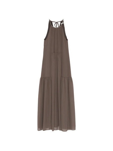  Peserico Tiered Maxi Dress - Brown 