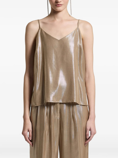  Peserico V-neck Sleeveless Top - Neutrals 