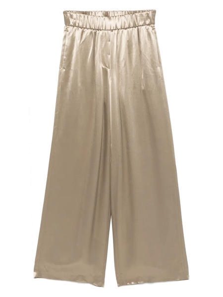  Peserico Wide-leg Satin Trousers - Green 