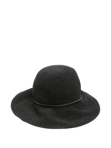  Peserico Woven Cloche Hat - Black 
