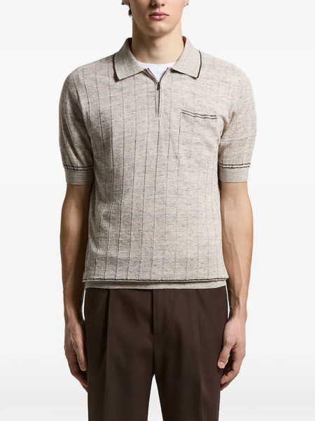  Peserico Zip Polo - Neutrals 