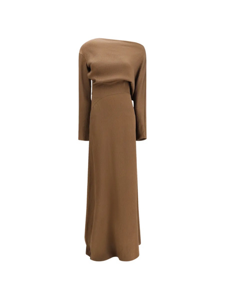  Petar Petrov Asymmetric Maxi Dress - Brown 