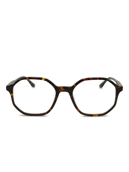  Peter And May Geometric-frame Glasses - Brown 