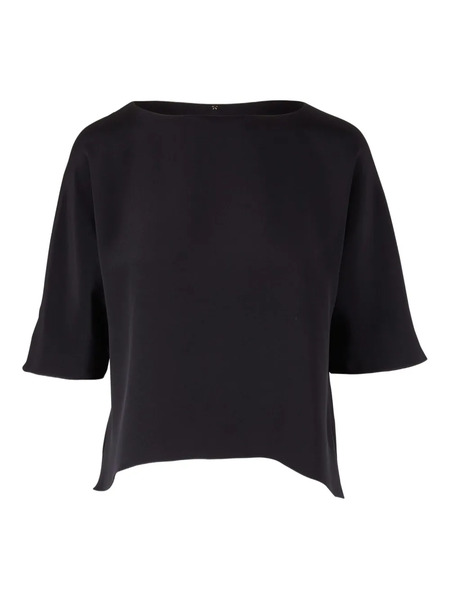  Peter Cohen Boat-neck Short-sleeves Top - Black 