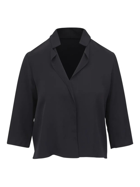  Peter Cohen Collared-neck Top - Black 