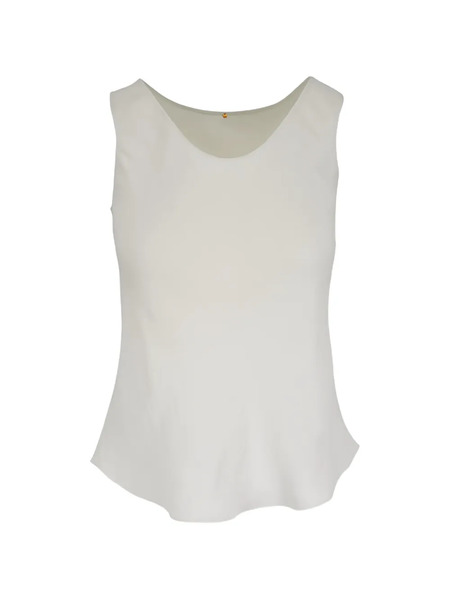  Peter Cohen Crew Neck Sleeveless Blouse - White 