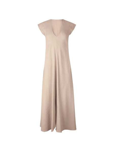  Peter Cohen Doves V-neck Maxi Dress - Neutrals 