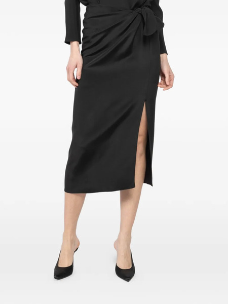  Peter Cohen Knot Slit Midi Skirt - Black 