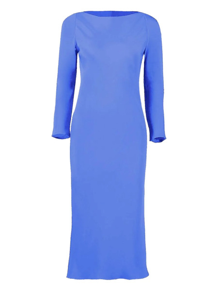  Peter Cohen Long-sleeve Midi Dress - Blue 