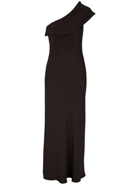  Peter Cohen One-shoulder Silk Dress - Black 