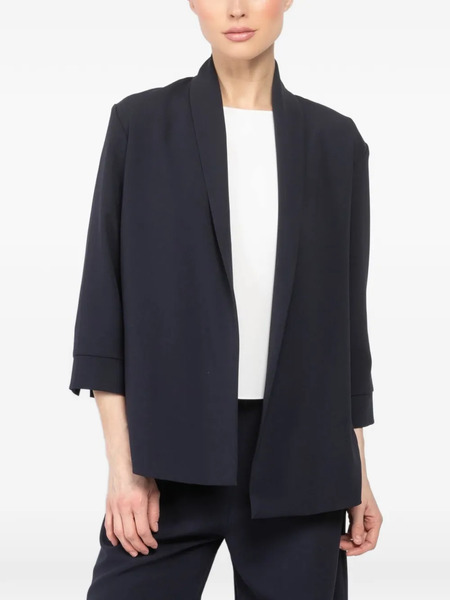  Peter Cohen Shawl-collar Three-quarter Sleeve Jacket - Blue 