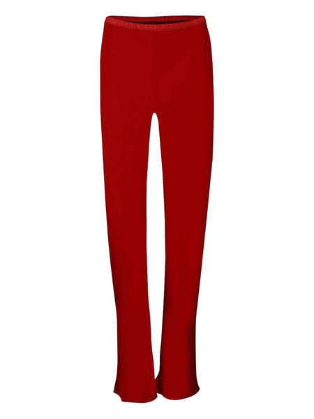  Peter Cohen Silk Wide-leg Trousers - Red 