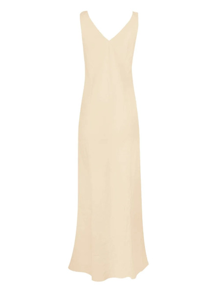  Peter Cohen V-neck Midi Dress - Neutrals 