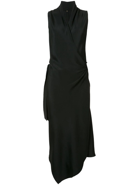  Peter Cohen Victor Wrap-style Silk Dress - Black 