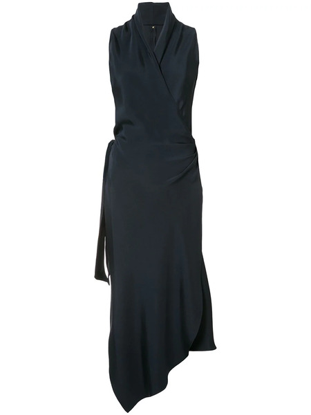  Peter Cohen Victor Wrap-style Silk Dress - Blue 