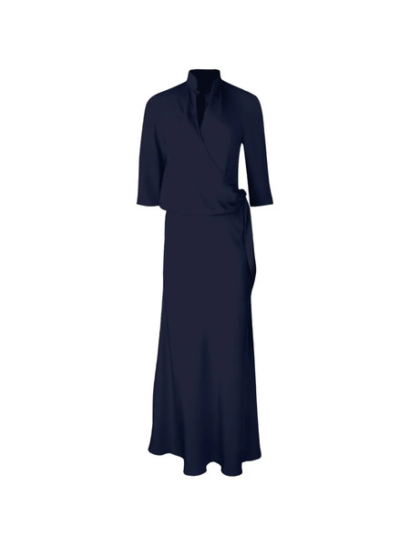  Peter Cohen Wrap Maxi Dress - Blue 