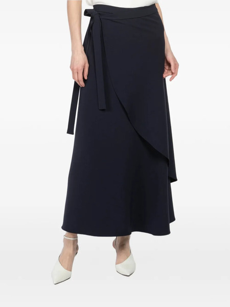  Peter Cohen Wrap-style Maxi Skirt - Blue 