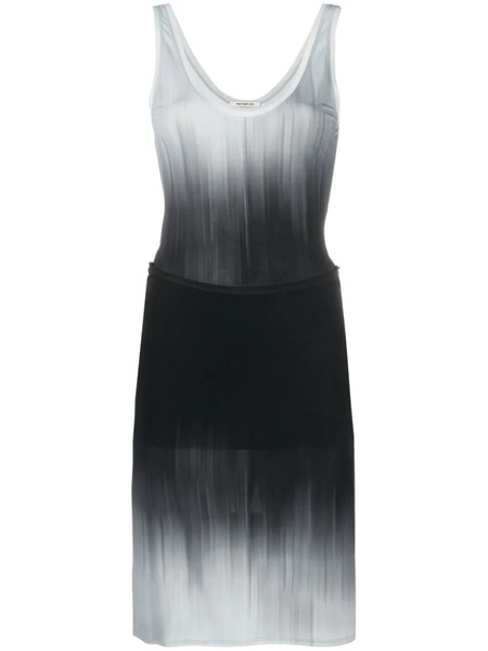  Peter Do Faded-effect Detachable-panel Dress - Grey 