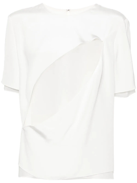  Peter Do Slash Silk Blouse - White 