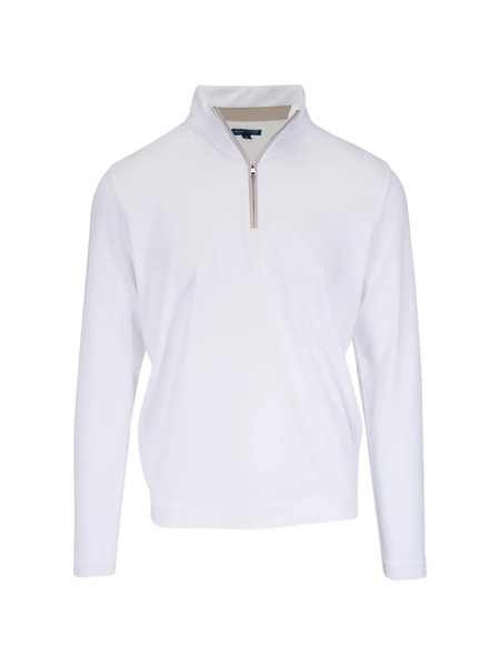  Peter Millar Albatroz Zip Collar Sweatshirt - White 