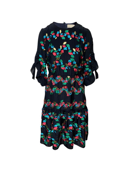  Peter Pilotto Embroidered Midi Dress - Black 