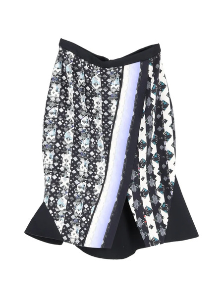  Peter Pilotto Trumpet Printed Mini Skirt - Black 