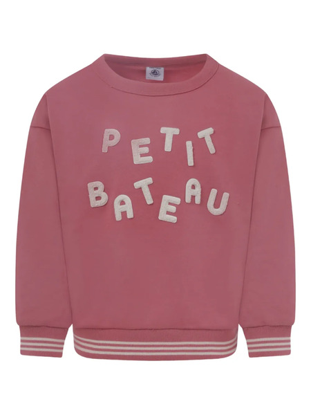  Petit Bateau Embroidered-logo Cotton Sweatshirt - Pink 