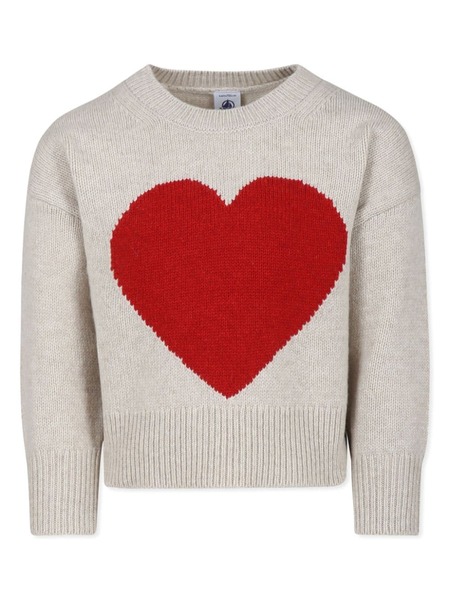  Petit Bateau Heart Jumper - Neutrals 